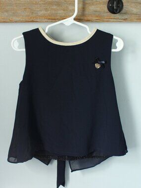 Le Chic Size 4-5Yrs Navy Blue Blouse Top